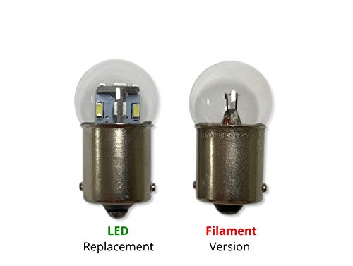 Aero-Lites Miniature LED Bulb Replacement BA15S | 12/28 Volt AC/DC | Bright White | 1-Pack