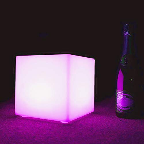 Mr.Go LED Cube Light, 10-inch Rechargeable, 16 RGB Colors, Dimmable, Waterproof, Indoor/Outdoor, Model CQ-C102