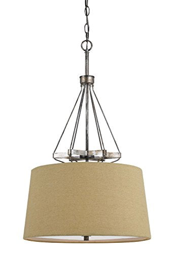 Cal Lighting Fx-3538/1P Transitional Three Light Pendant From Cresco Collection In Bronze/Dark Finish, 20.00 Inches