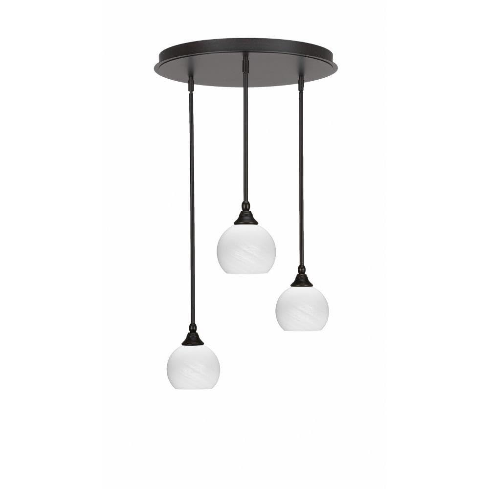 Empire 3 Light Cluster Pendalier in Dark Granite Finish (2183-DG-4101)