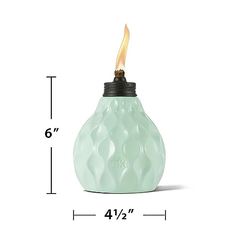 Tiki® Brand 3-Pack 6 Inch Table Torch Glass Pastel Ivory, Pink And Blue