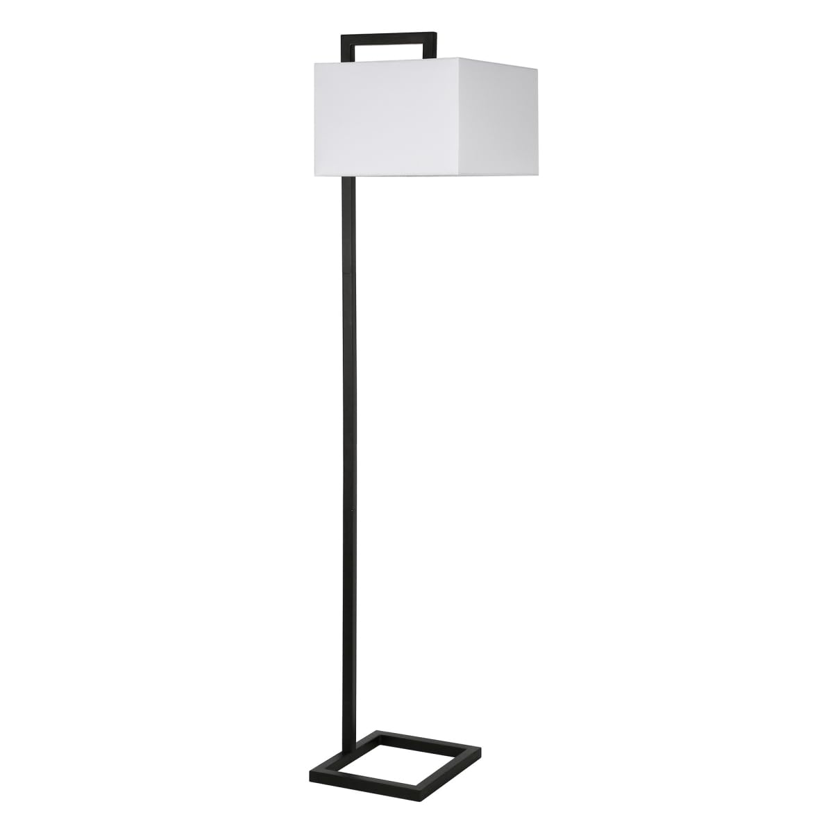 Homeroots Traditional 68 In. Floor Lamp With White Frosted Glass Shade - Black