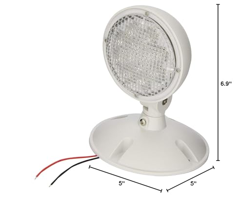 Morris Products Remote Emergency Light Head - Single Head Led Lamp, Weatherproof Emergency Exit Lighting - 3.6 Volts, 1.7 Watts,