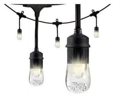 Enbrighten Jasco 2 Pack 48Ft Cafe Light Set, Black Acrylic, 24 Count