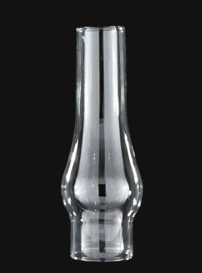 B&P Lamp Clear Glass Chimney for Miniature Oil Lamps, 1 1/4 Inch Base, 4 1/2 Inch Tall, Model 57904