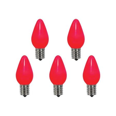 Holiday Bright Lights Bu25c7-orda Christmas C7 Light Bulbs, Red, 1