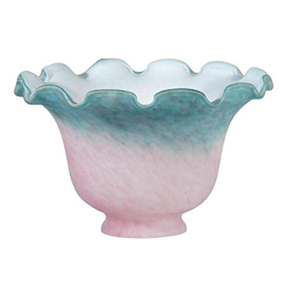 Meyda Tiffany Lighting Fixture, Metal, 7in Width, Pink/Teal, Model 15958