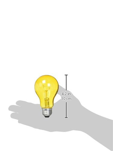 Westinghouse 25W A19 Amber Incandescent Light Bulb, 120V, 2500 Hours, 1 Pack