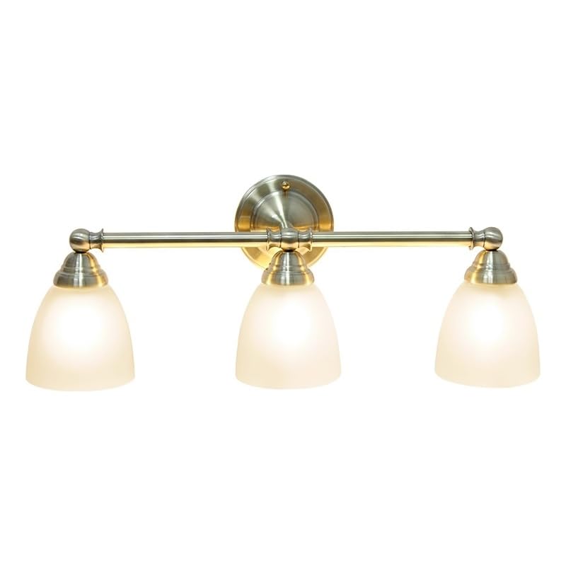 All The Rages 3-Light Vanity Fixture Metal & Glass Antique Brass LHV-1005-AB