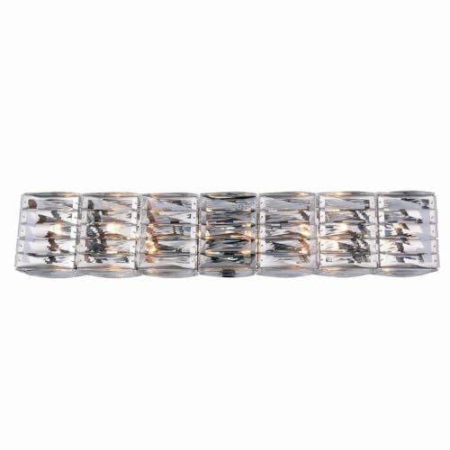 Elegant Lighting 2117W33C/RC Cuvette - Eight Light Bath Vanity, Chrome Finish with Clear Royal Cut Crystal