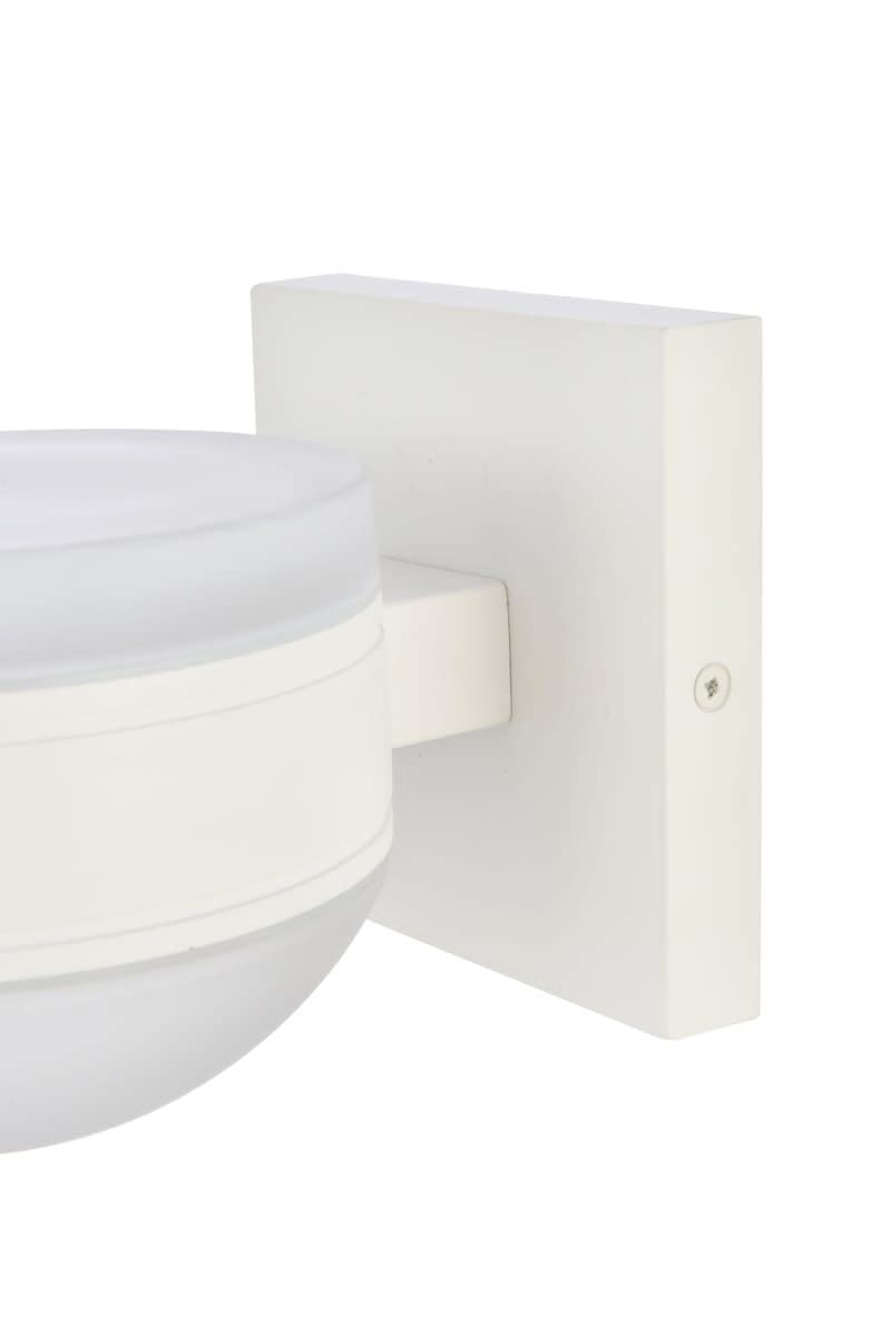 Living District LED Wall Sconce, Modern Design, Metal, Silver, 5inL x 6.75inW x 5inH, Model LDOD4017S