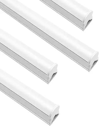 LightingWill LED T5 Integrated Fixture 3FT 14W 4000K Natural White, Linkable LED Shop Light, Under Cabinet & Ceiling Light, Cord