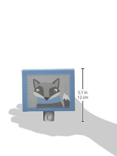 Oopsy Daisy Happy Fox Night Light, Gray/Blue, 5'' X 4''