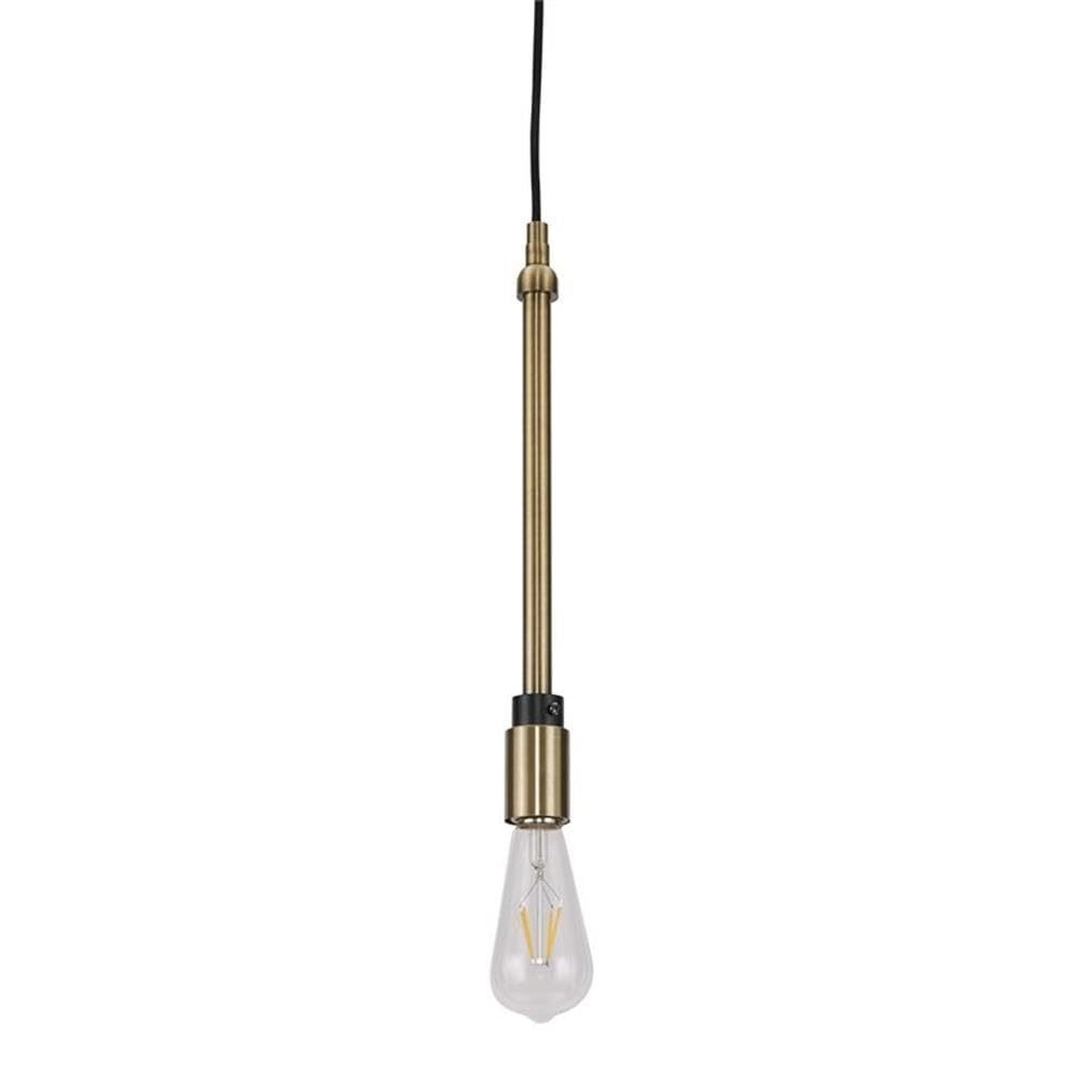 Southern Enterprises Antique Bronze Slim Metal Pendant Lamp - Stylish Lighting Fixture