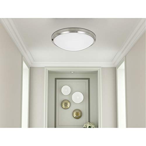Cal Lighting La-710 Transitional Led Flush Mount In Pewter, Nickel, Silver Finish, 15.25 Inches