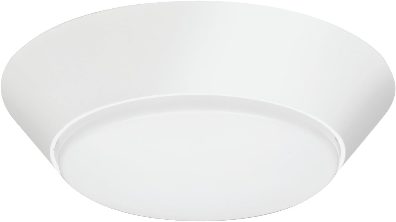 Lithonia Lighting 13in Round LED Flush Mount Ceiling Light, Dimmable, White, Model FMML 13 830