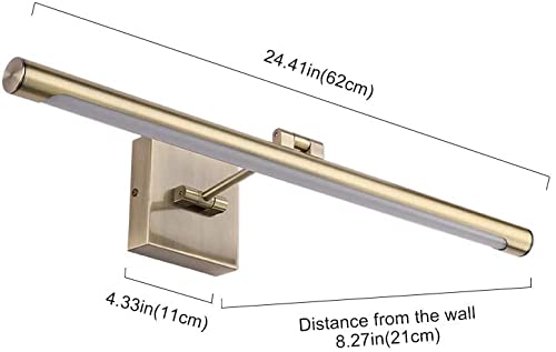 Joosenhouse LED Picture Light 24.4" Antique Bronze Dimmable Wall Lamp, 14W, Hardwired, 3000K Warm White