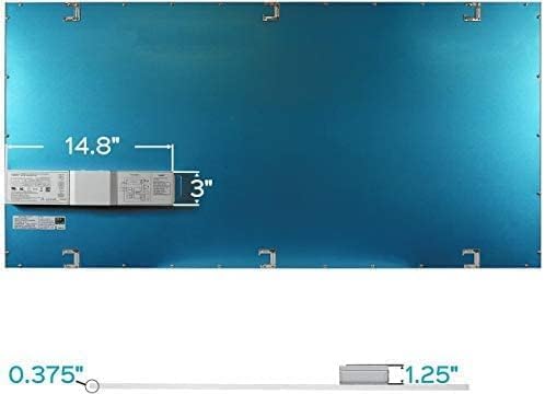 Led Energy Plus 2X4 Led Flat Panel Light With Emergency Battery Backup, 50W 3000K/4000K/5000K, 0-10V Dimmable, 6500 Lumens, Led Drop Celing Lights, 100-277V, Dlc Ul Listed(2 Pack)