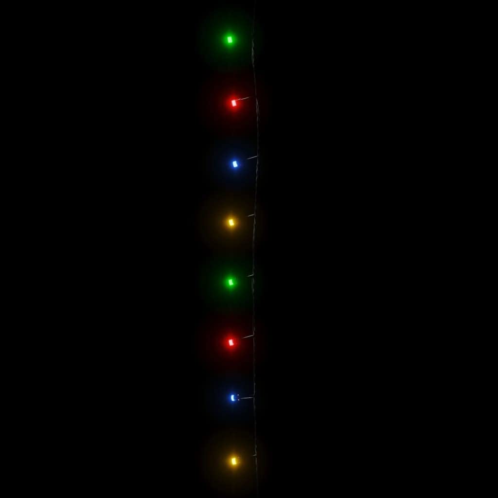 vidaXL LED String Lights - 150 Bulbs, 49.2 Long - Dark Green PVC/Copper - Multicolor, Customizable Modes, Model 343201