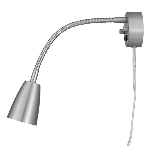 Cal Lighting 14.25" Height Brushed Steel Metal Wall Lamp
