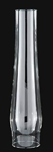 B&P Lamp Supply 2 5/8 Inch By 12 1/2 Inch Clear Glass Heelless Chimney Designed To Fit Aladdin Style Burners And Galleries