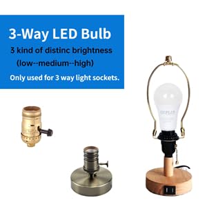 GODUORA 3 Way Light Bulbs 50/100/150W, Daylight 5000K, A19 E26 Base, 4 Pack