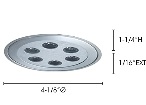 Jesco Lighting Pk715Led3840Ba Six Light Adjustable Led Slim Disk, Brushed Aluminum Finish