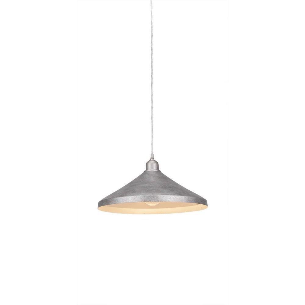 Vintage 1 Light Mini Pendant In Aged Silver Finsih (282-As-422)