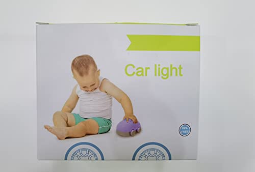 Tianhaixing Night Light Kids Led Bedside Lamp - Cute Car Design, Rgb Colors, Rechargeable, Touch & Remote Control, White, Model Thx883