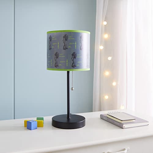 Idea Nuova Lightyear Stick Table Kids Lamp With Pull Chain, Themed Printed Decorative Shade, 15.5'' H X 7'' W