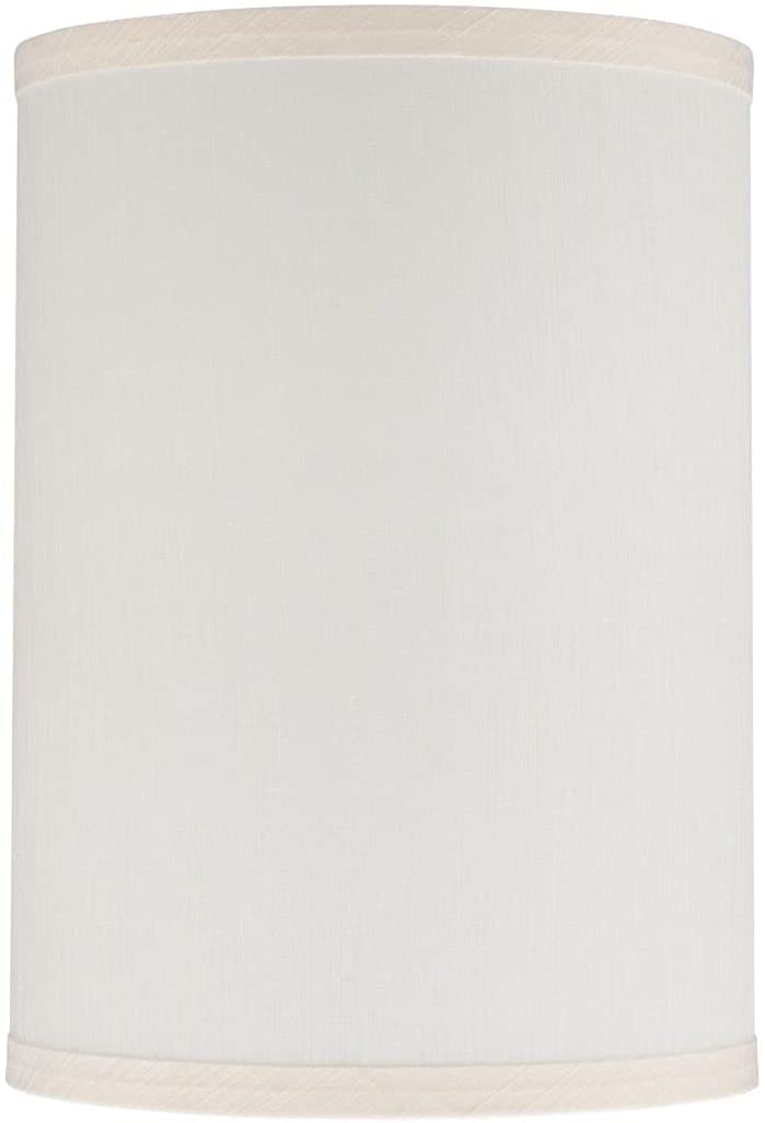 Aspen Creative 31278A Transitional Hardback Drum (Cylinder) Shape Spider Construction Lamp Shade in Eggshell 8'' wide (8'' x 8''
