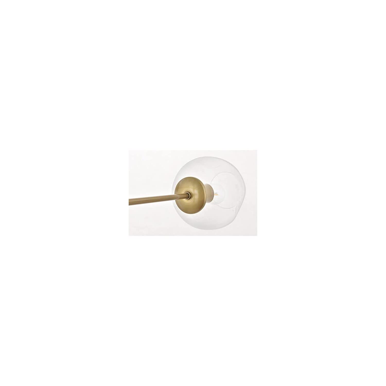 Living District Paragon 6 Light Matte Black and Brass Pendant
