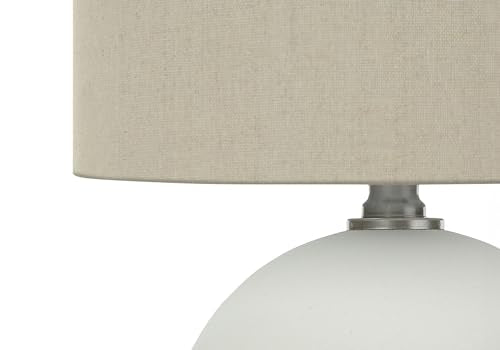 Monarch Specialties I 9632 Lightingtable Lamp, Cream Shade, Cream Ceramic, Contemporary