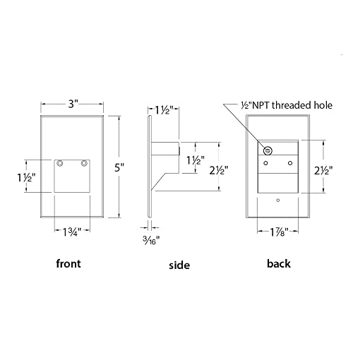 WAC Lighting LED Vertical Step and Wall Light, AM White, Aluminum, 120V, Built-in 3000K LED, Model WL-LED201-30-WT