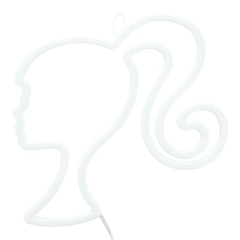 Paladone Barbie LED Neon Light - Officially Licensed Iconic Pink Doll Shaped Lamp, USB Powered, Girls Bedroom Accessories & Deco