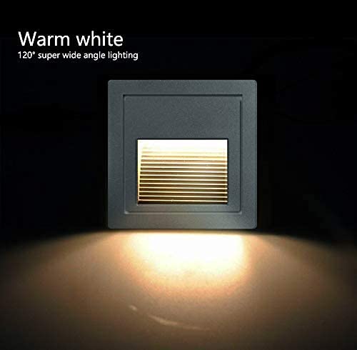 Arotelicht LED Stair Lights, 3000K Warm White, IP65 Waterproof, Aluminum, 4 Pack, Indoor Outdoor, Grey