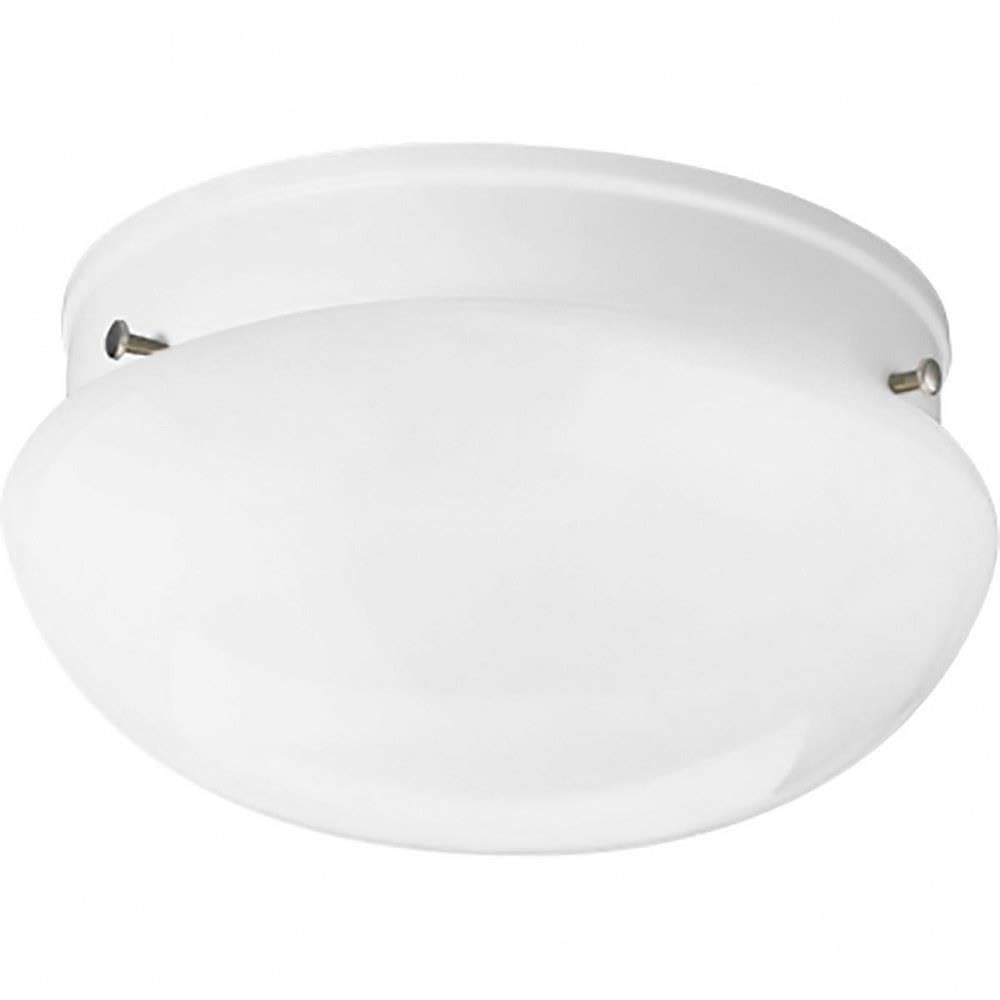 Progress Lighting P3408-30 1-Light Ceiling Fixture, Porcelain/Steel, 7.5in Diameter x 4.38in Height, White