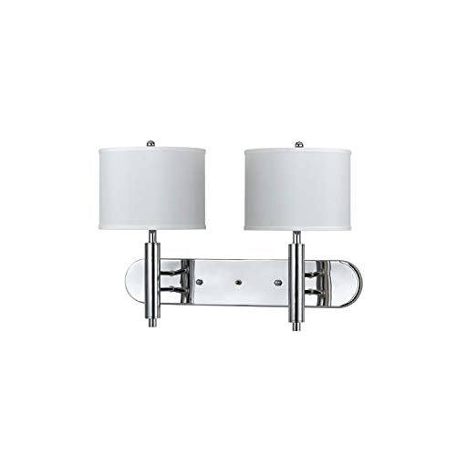 Cal Lighting La-2004W2L-1Ch Transitional Two Wall Lamp Lighting Accessories, Silver