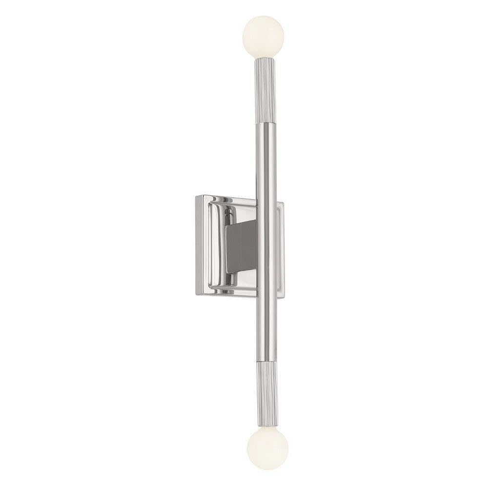 Kichler Odensa 17 Inch 2 Light Wall Sconce in Polished Nickel