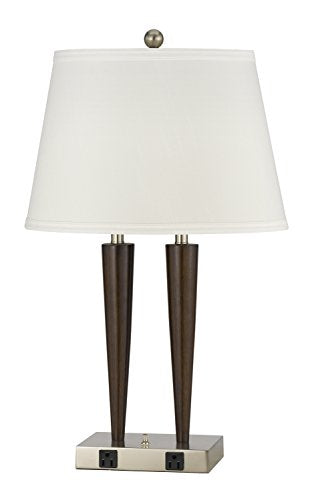 Cal Lighting Calla-2025Dk-2Rbw Transitional Two Table Lamp Lighting Accessories, 18.50X4.50X6.00