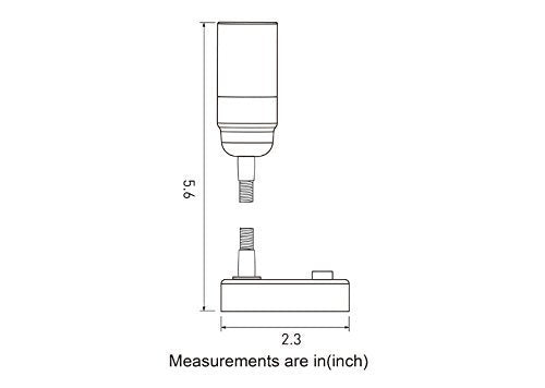 Dream Lighting 12V Led Bedside Lamp - Nickel Brushed, Warm White & Blue Light, 2-Phased