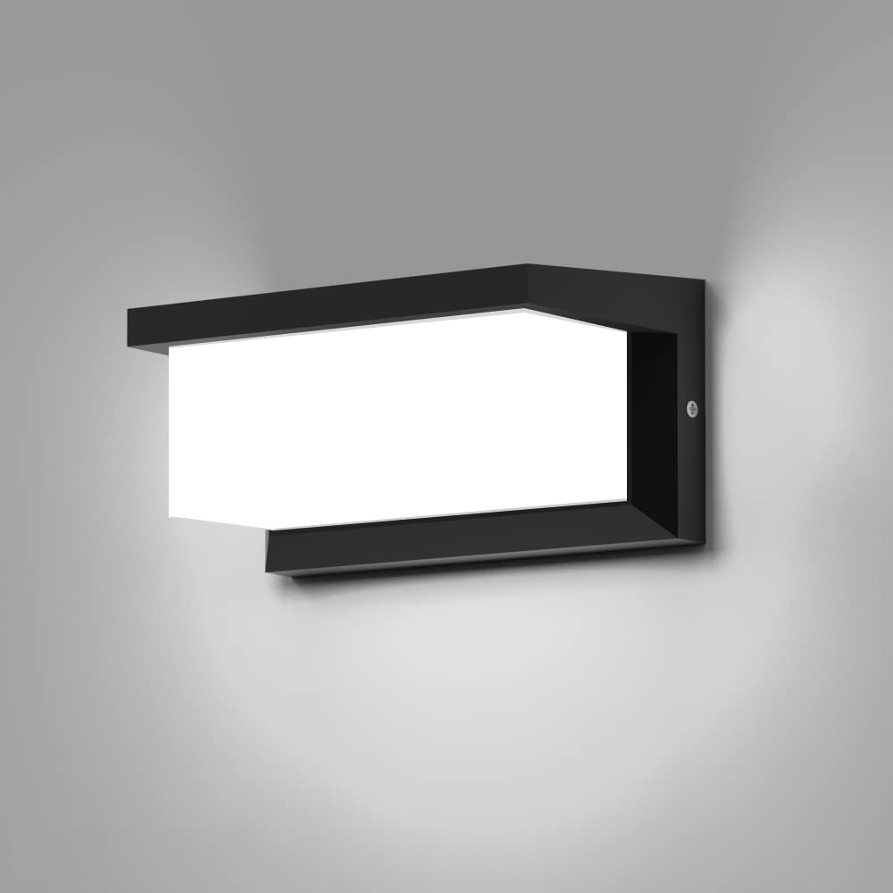 Sytmhoe Modern Led Outdoor Wall Sconce, 24W, Black, 3 Colors, Ideal For Porch & Garage Lighting
