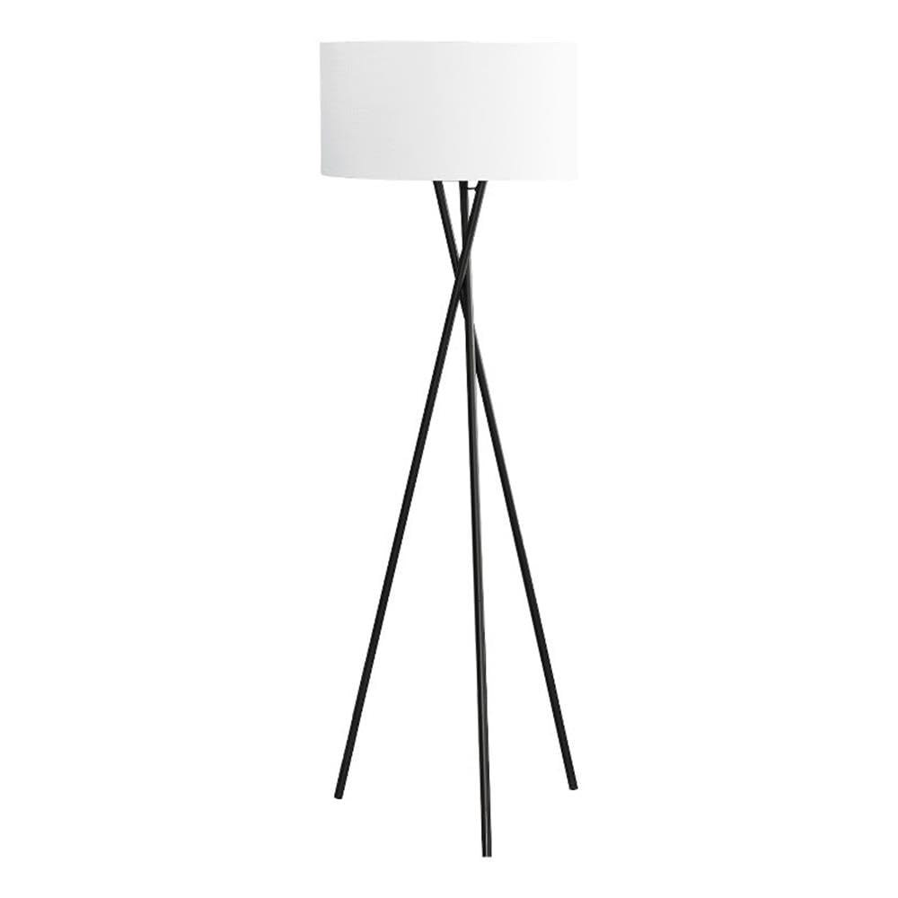 Monarch Specialties 9756, Black Cream Shade, Contemporary Lighting 62&quot; H Tripod Floor Lamp Metal Ivory, 22&quot; L x 22&quot; W x 62.25&quot; H