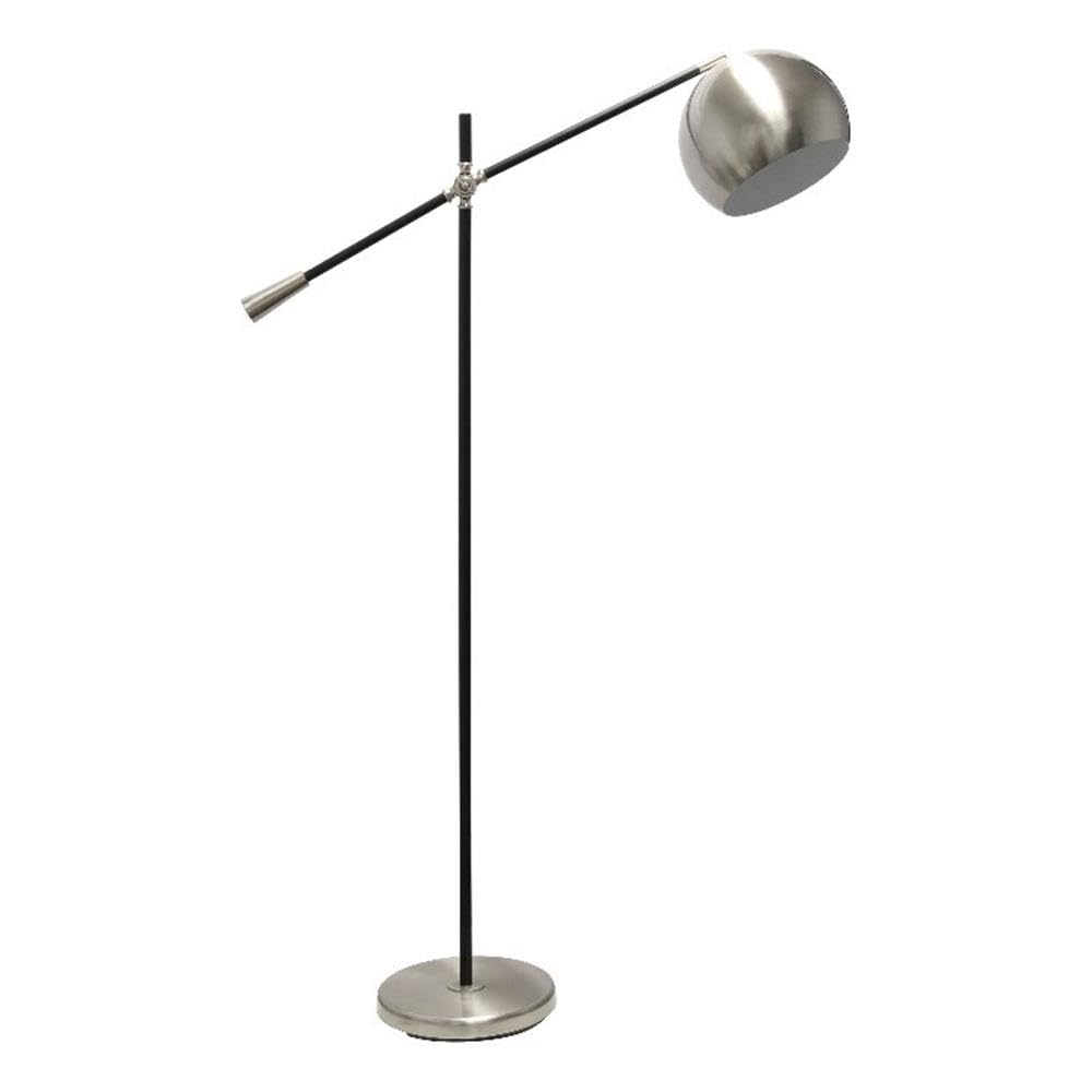 Simple Designs Lf1024-Bsn Pivot Arm Floor Lamp, Brushed Nickel, 11&quot; L X 37&quot; W X 59&quot; H