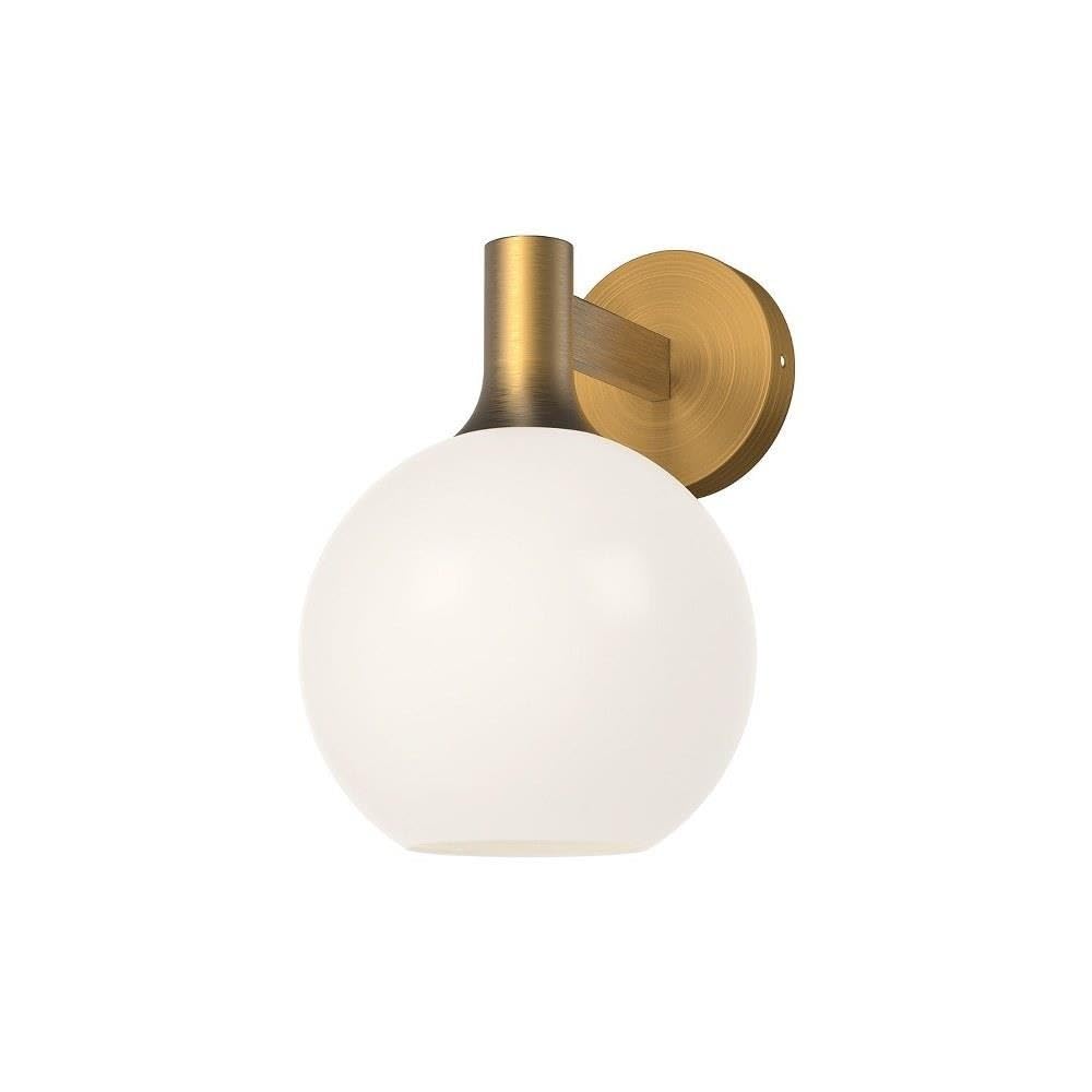 Alora Mood WV506108AGOP Castilla Vanity, Aged Gold/Opal Matte Glass