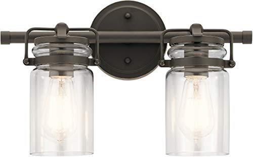 Kichler Lighting Brinley 15.75'' 2 Light Vanity Light With Clear Glass In Olde Bronze?