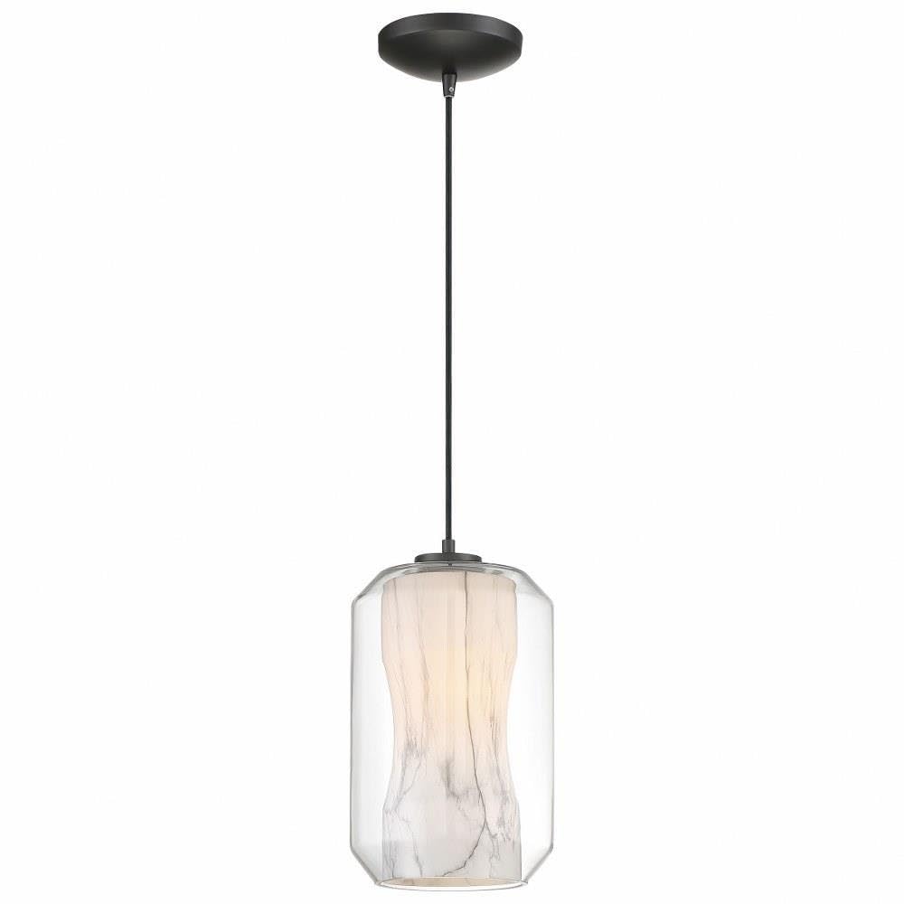 Access Lighting - HI Access 29010LEDDLP-BL/WMB Transitional LED Pendant from I-Biza Collection in Black Finish