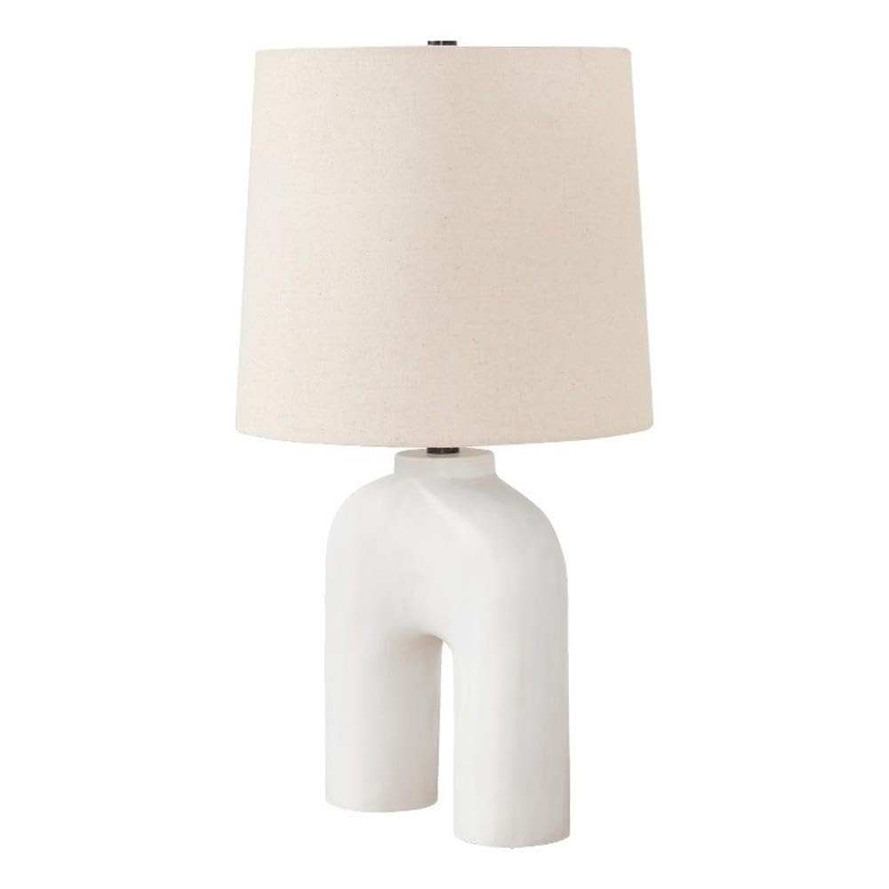 Monarch Specialties I 9728 LightingTable Lamp, Cream Resin, Beige Shade, Modern