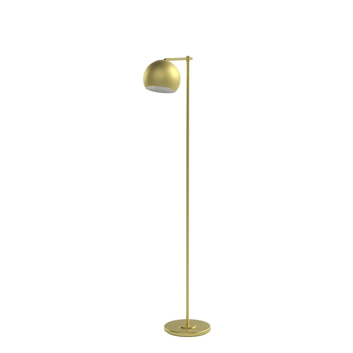 Globe Electric 12915 60'' Floor Lamp, Satin Gold Finish, Vintage Glam Design, In-Line Switch, E26 Base, Gold And Brass Modern Fl