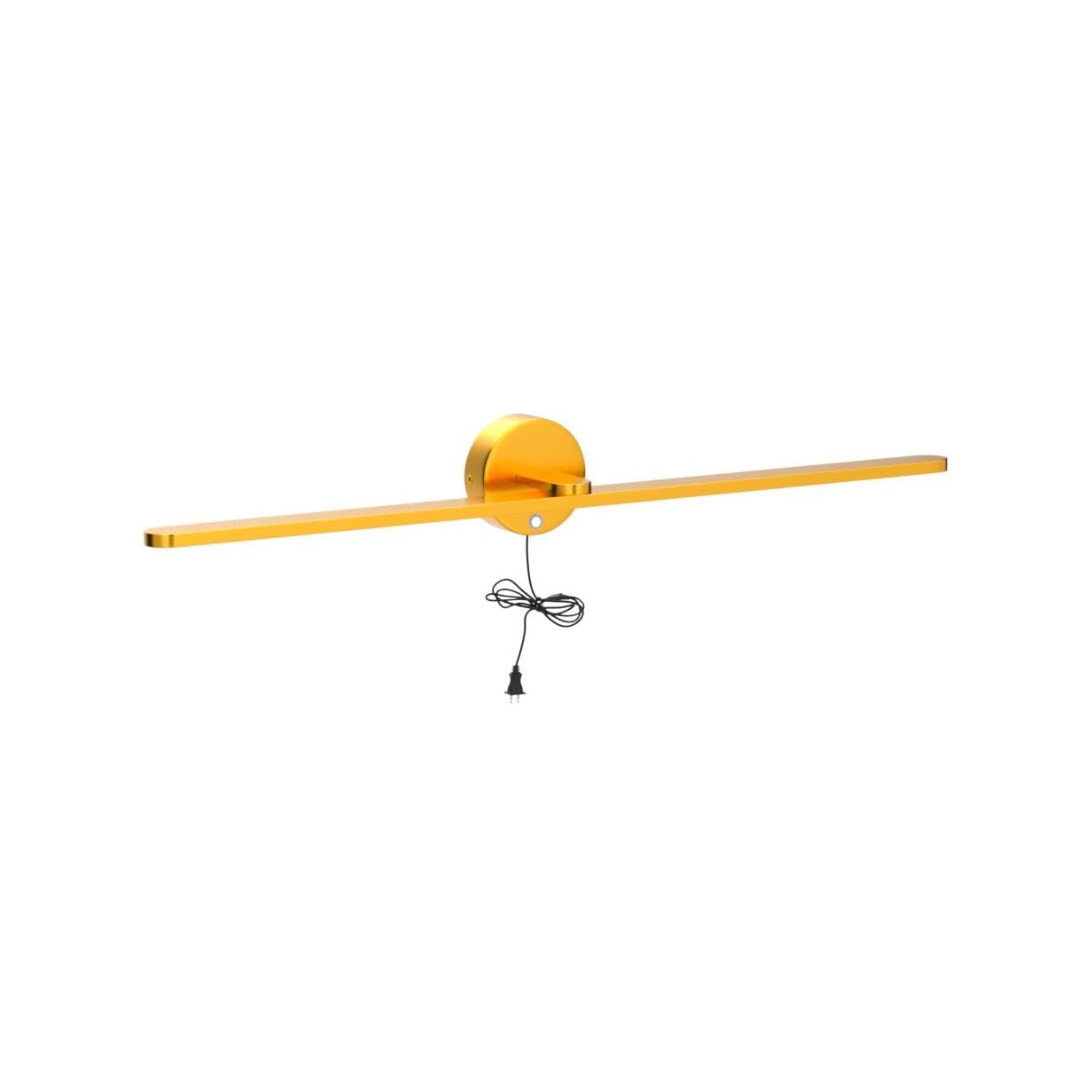 MantoLite 32'' Dimmable LED Picture Light, Aluminum Modern Bathroom Fixture, 3000K Warm White, Hardwired/Plug-In, Yellow Variant